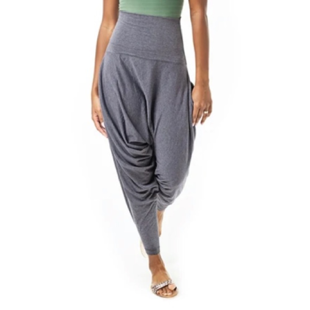 Buddha pants San Fran organic cotton harem pant jersey knit grey gray medium
